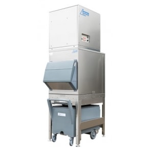 750 kg flake ice machine with 200kg elevated bin and cart Ziegra