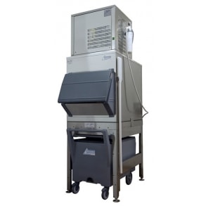 375kg flake ice machine with 200kg elevated bin and cart Ziegra