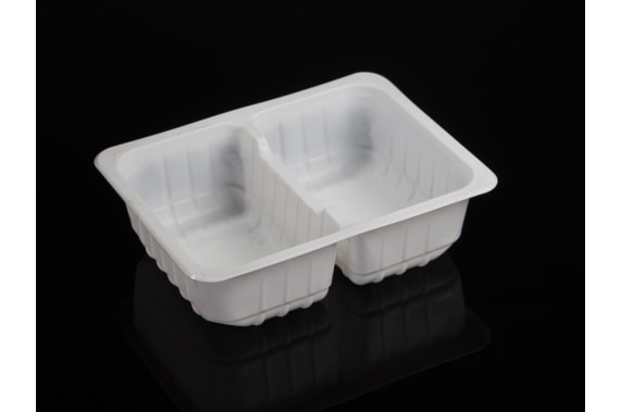 FOOD CONTAINER WITH 2 DIVISIONS