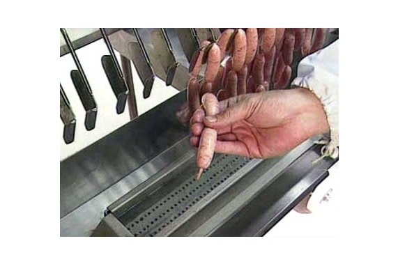 Линия вывешивания колбас на вешала MACHWEL (натуральная оболочка)